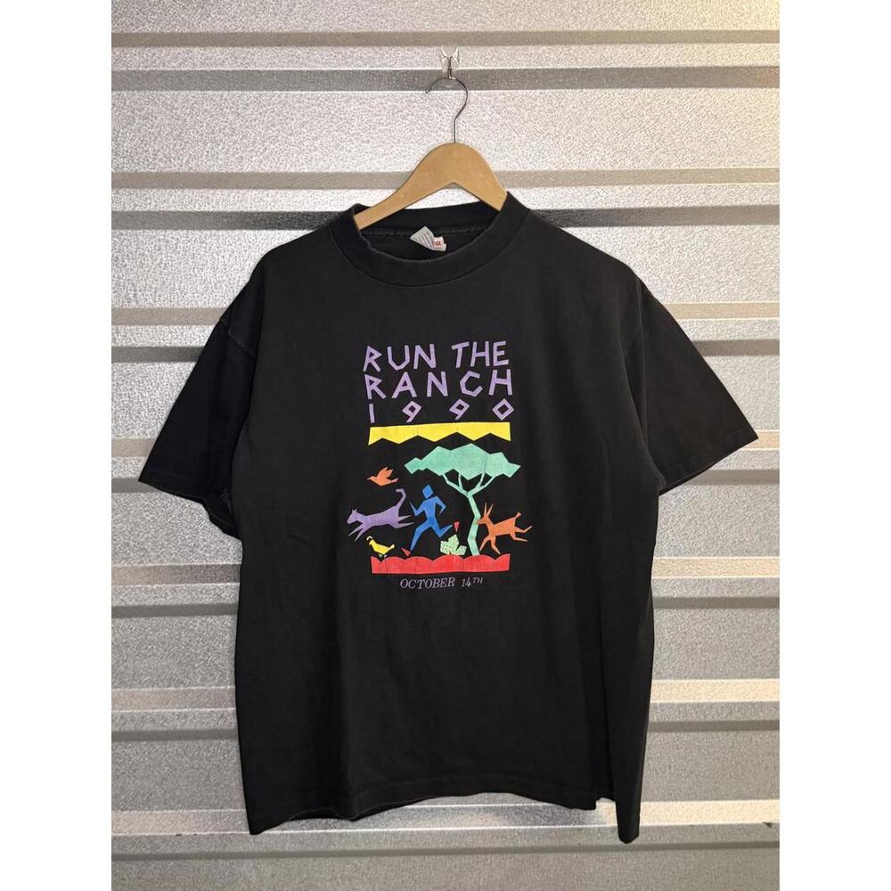 Vintage 1990 Run The Ranch Graphic Tee XL